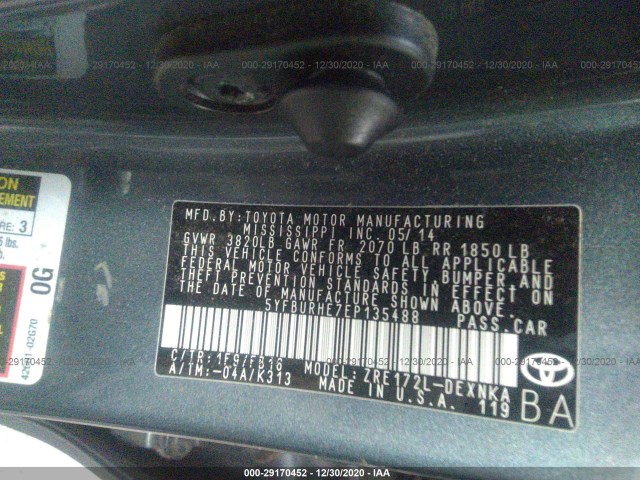 Photo 8 VIN: 5YFBURHE7EP135488 - TOYOTA COROLLA 