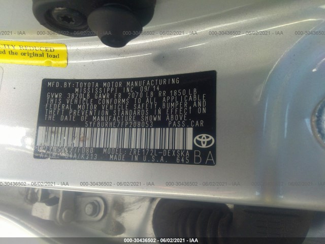 Photo 8 VIN: 5YFBURHE7FP208053 - TOYOTA COROLLA 