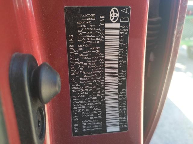 Photo 9 VIN: 5YFBURHE7FP284940 - TOYOTA COROLLA L 