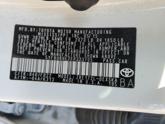 Photo 11 VIN: 5YFBURHE7FP323705 - TOYOTA COROLLA 