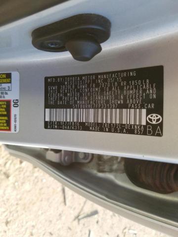 Photo 9 VIN: 5YFBURHE7FP331397 - TOYOTA COROLLA L 