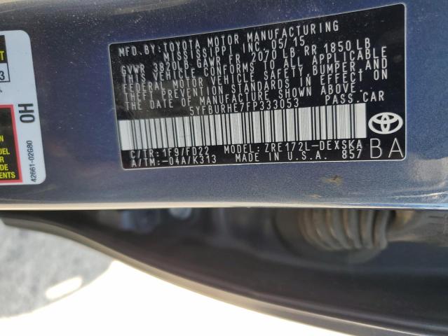 Photo 11 VIN: 5YFBURHE7FP333053 - TOYOTA COROLLA 