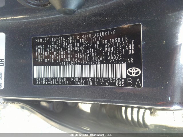 Photo 8 VIN: 5YFBURHE7FP354226 - TOYOTA COROLLA 