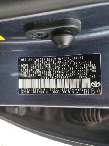 Photo 9 VIN: 5YFBURHE7GP390872 - TOYOTA COROLLA L 