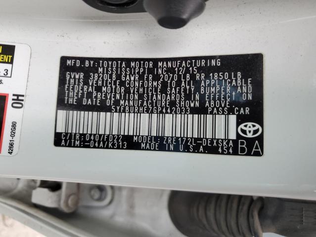 Photo 11 VIN: 5YFBURHE7GP442033 - TOYOTA COROLLA L 