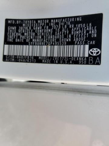 Photo 12 VIN: 5YFBURHE7GP495539 - TOYOTA COROLLA L 