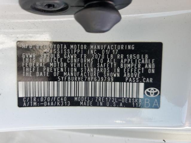 Photo 11 VIN: 5YFBURHE7HP639799 - TOYOTA COROLLA L 