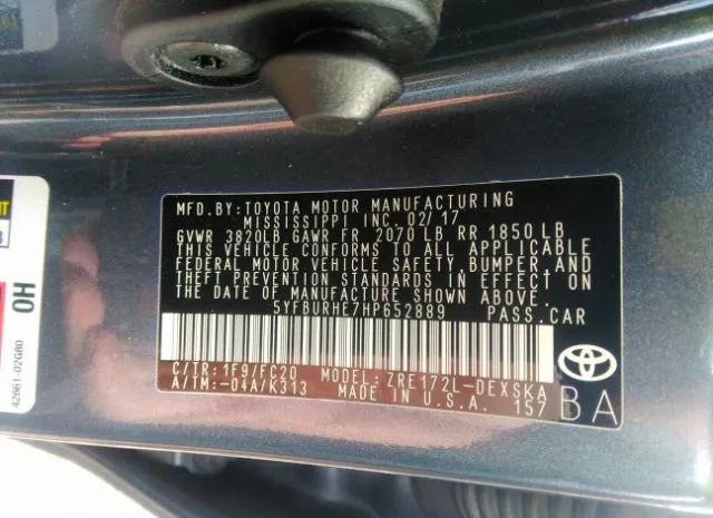 Photo 8 VIN: 5YFBURHE7HP652889 - TOYOTA COROLLA 