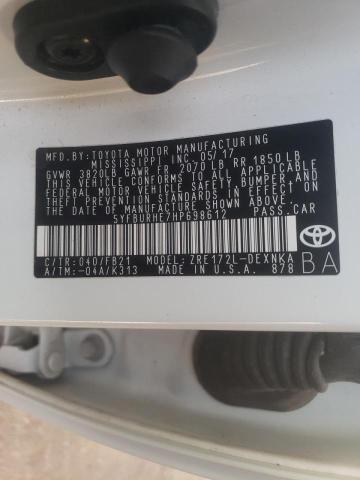 Photo 9 VIN: 5YFBURHE7HP698612 - TOYOTA COROLLA L 