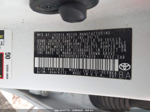 Photo 8 VIN: 5YFBURHE8FP324619 - TOYOTA COROLLA 