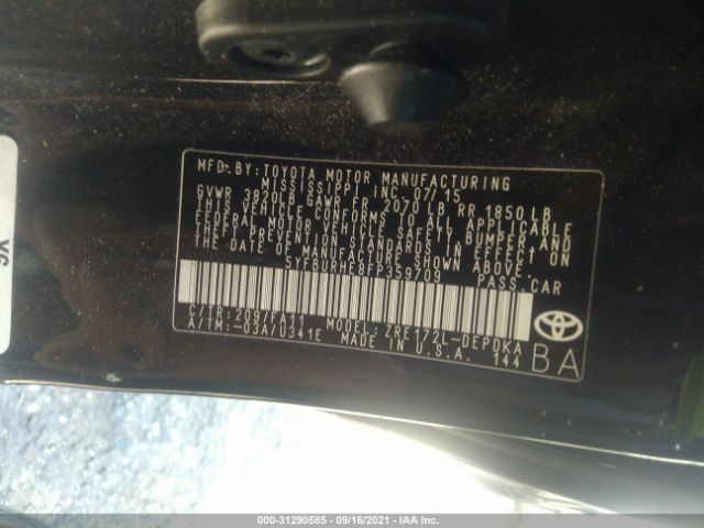 Photo 8 VIN: 5YFBURHE8FP359709 - TOYOTA COROLLA 