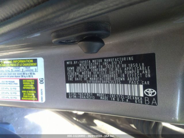 Photo 8 VIN: 5YFBURHE8HP635325 - TOYOTA COROLLA 