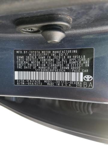 Photo 9 VIN: 5YFBURHE8HP663934 - TOYOTA COROLLA L 