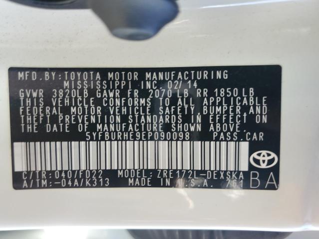 Photo 11 VIN: 5YFBURHE9EP090098 - TOYOTA COROLLA 