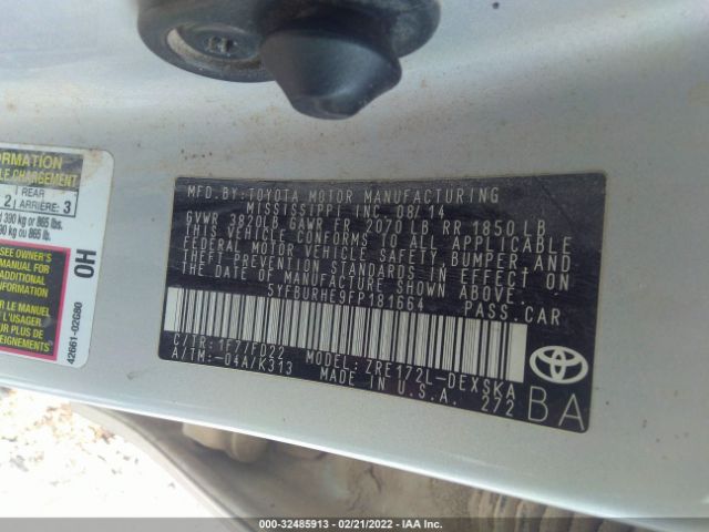 Photo 8 VIN: 5YFBURHE9FP181664 - TOYOTA COROLLA 