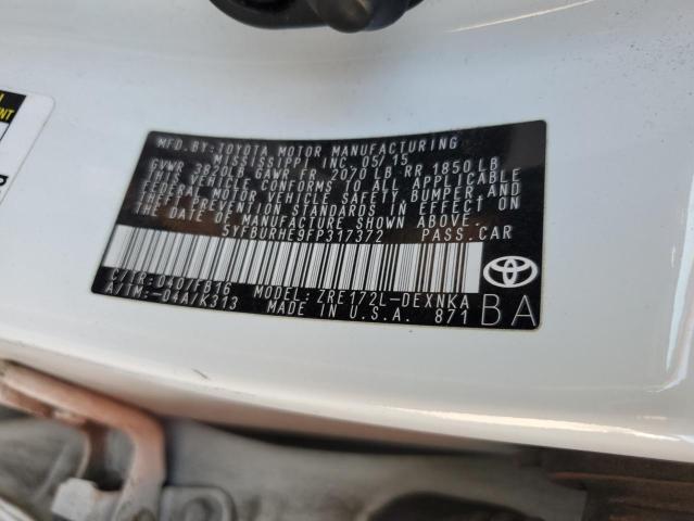 Photo 12 VIN: 5YFBURHE9FP317372 - TOYOTA COROLLA L 