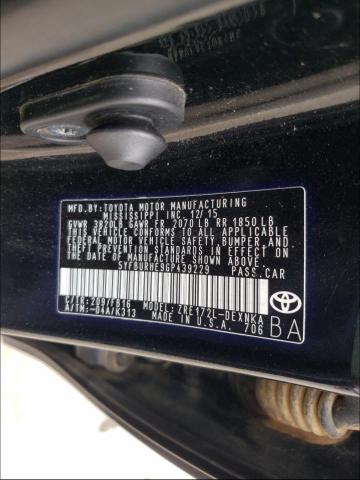 Photo 9 VIN: 5YFBURHE9GP439229 - TOYOTA COROLLA L 