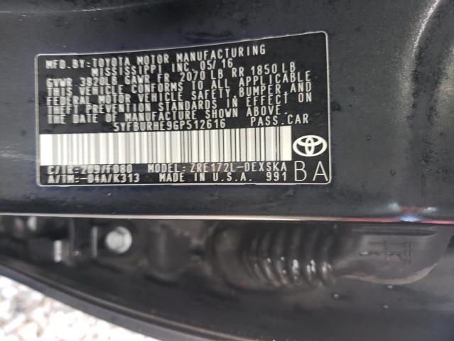 Photo 12 VIN: 5YFBURHE9GP512616 - TOYOTA COROLLA L 