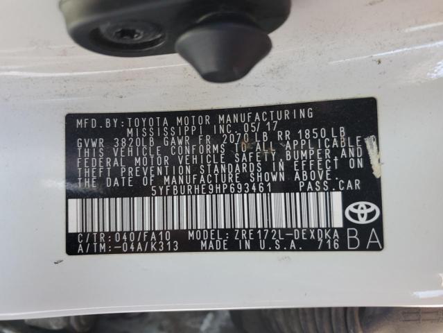 Photo 11 VIN: 5YFBURHE9HP693461 - TOYOTA COROLLA L 