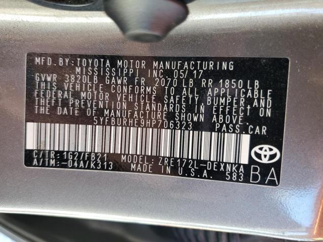 Photo 12 VIN: 5YFBURHE9HP706323 - TOYOTA COROLLA L 