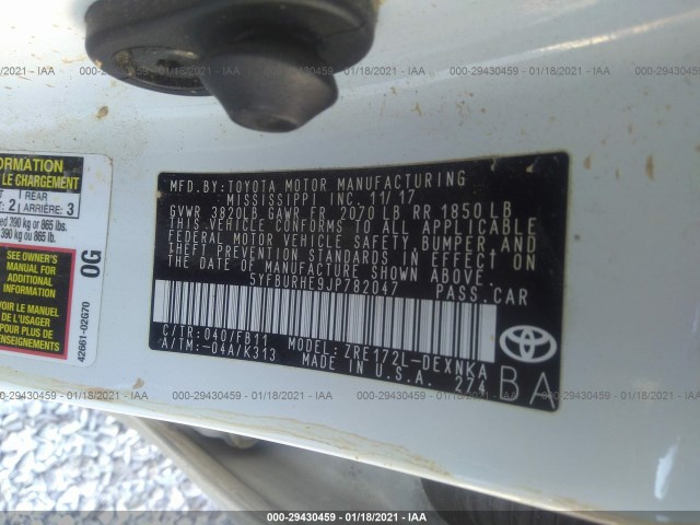 Photo 8 VIN: 5YFBURHE9JP782047 - TOYOTA COROLLA 