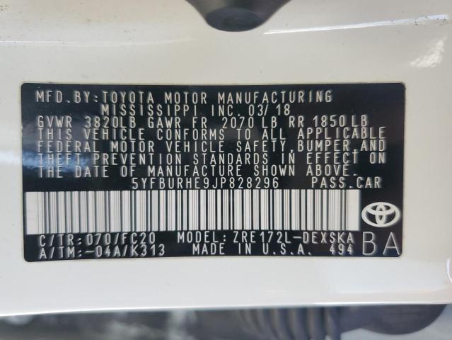 Photo 11 VIN: 5YFBURHE9JP828296 - TOYOTA COROLLA L 