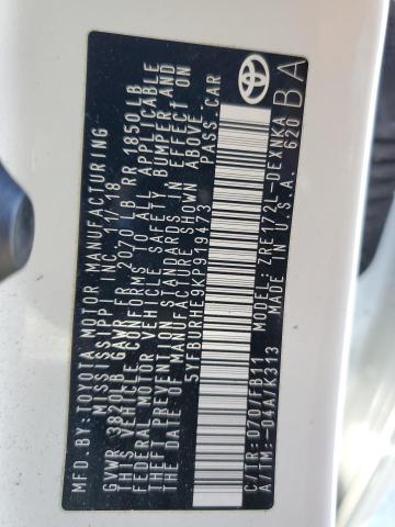 Photo 11 VIN: 5YFBURHE9KP919473 - TOYOTA COROLLA L 