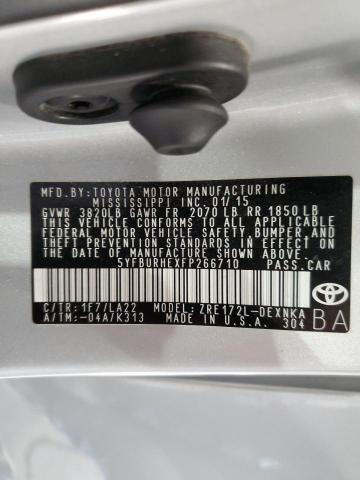 Photo 11 VIN: 5YFBURHEXFP266710 - TOYOTA COROLLA 