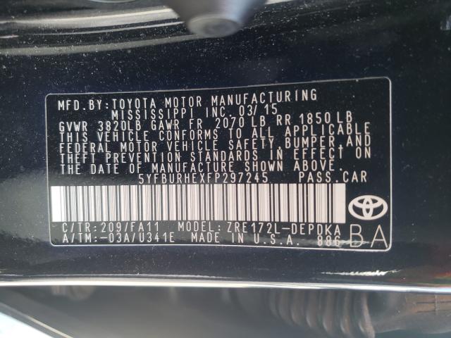 Photo 9 VIN: 5YFBURHEXFP297245 - TOYOTA COROLLA L 