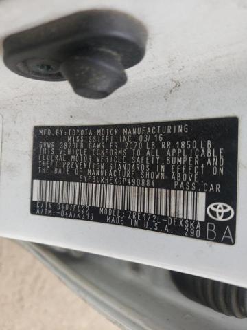 Photo 9 VIN: 5YFBURHEXGP490884 - TOYOTA COROLLA 