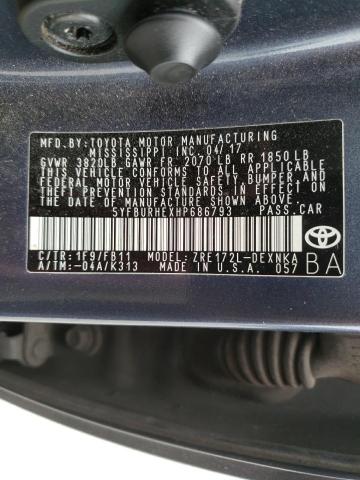 Photo 9 VIN: 5YFBURHEXHP686793 - TOYOTA COROLLA L 