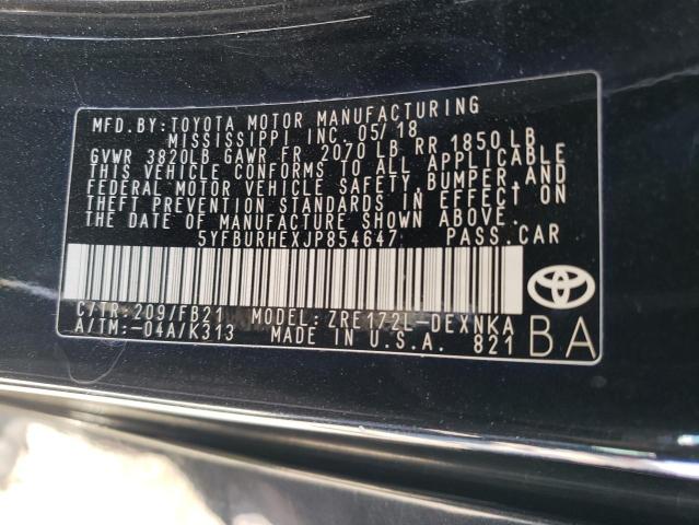 Photo 12 VIN: 5YFBURHEXJP854647 - TOYOTA COROLLA L 