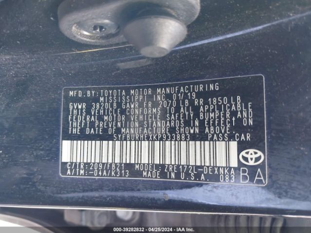 Photo 8 VIN: 5YFBURHEXKP933883 - TOYOTA COROLLA 