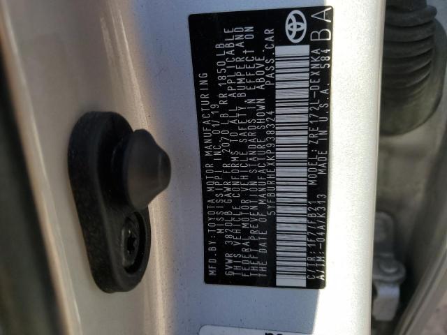 Photo 11 VIN: 5YFBURHEXKP938324 - TOYOTA COROLLA L 