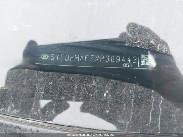 Photo 8 VIN: 5YFDPMAE7NP389442 - TOYOTA COROLLA 