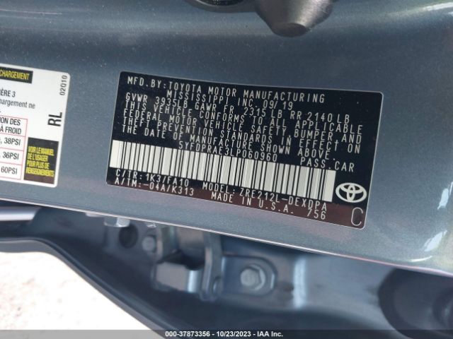 Photo 8 VIN: 5YFDPRAE3LP060960 - TOYOTA COROLLA 