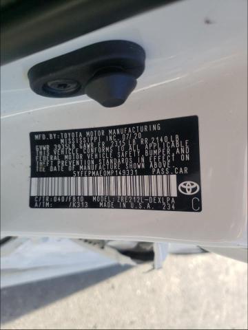 Photo 9 VIN: 5YFEPMAE0MP149331 - TOYOTA COROLLA LE 