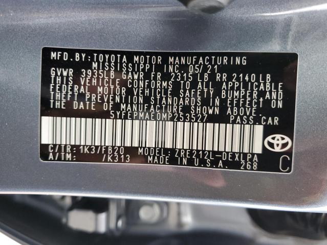 Photo 11 VIN: 5YFEPMAE0MP253527 - TOYOTA COROLLA 