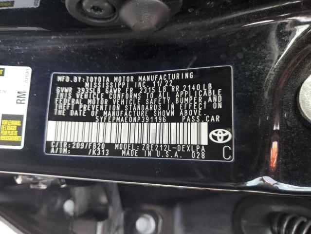 Photo 11 VIN: 5YFEPMAE0NP391196 - TOYOTA COROLLA 