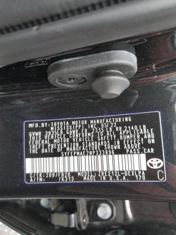 Photo 12 VIN: 5YFEPMAE2NP333896 - TOYOTA COROLLA LE 