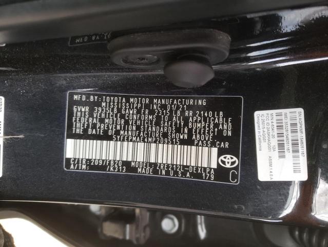 Photo 11 VIN: 5YFEPMAE4MP209515 - TOYOTA COROLLA 