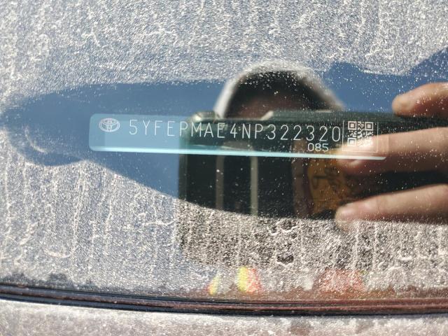 Photo 11 VIN: 5YFEPMAE4NP322320 - TOYOTA COROLLA 