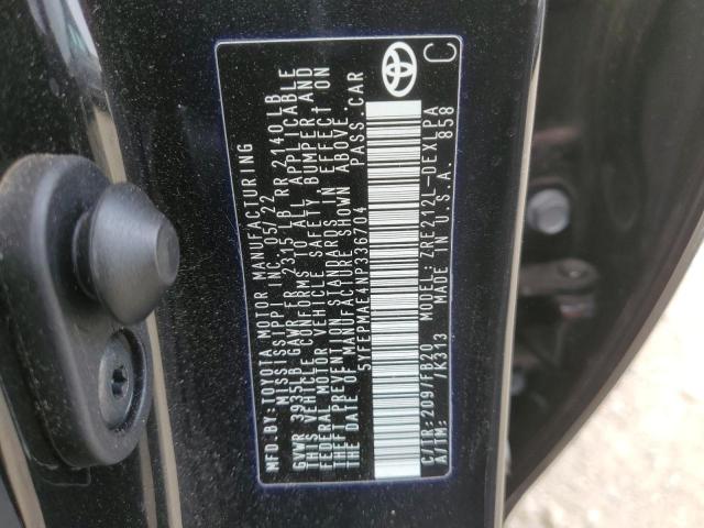 Photo 11 VIN: 5YFEPMAE4NP336704 - TOYOTA COROLLA LE 