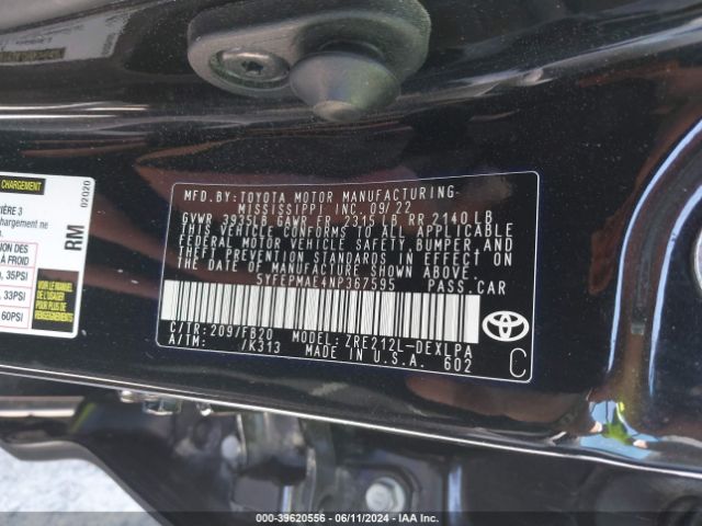 Photo 8 VIN: 5YFEPMAE4NP367595 - TOYOTA COROLLA 