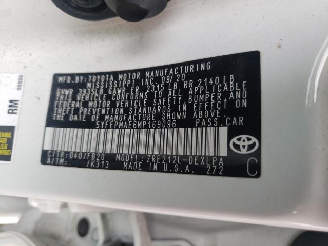 Photo 9 VIN: 5YFEPMAE6MP169096 - TOYOTA COROLLA LE 