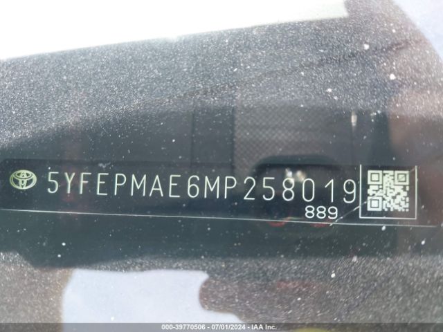 Photo 8 VIN: 5YFEPMAE6MP258019 - TOYOTA COROLLA 