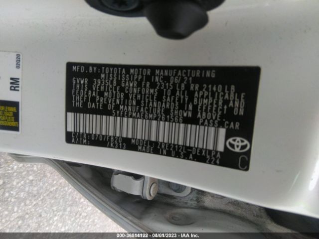 Photo 8 VIN: 5YFEPMAE6MP261566 - TOYOTA COROLLA 