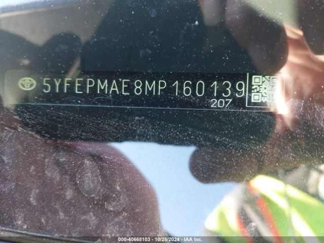 Photo 8 VIN: 5YFEPMAE8MP160139 - TOYOTA COROLLA 