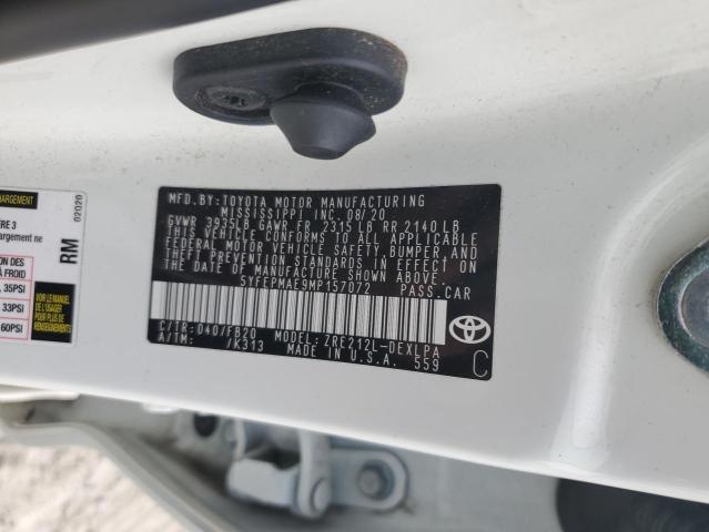 Photo 11 VIN: 5YFEPMAE9MP157072 - TOYOTA COROLLA 