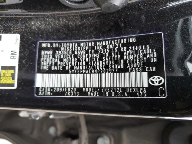 Photo 11 VIN: 5YFEPMAE9NP282977 - TOYOTA COROLLA 